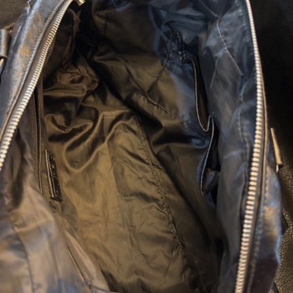 B.Bag Tote handbag- soft - Black pleated on one side-never used - Picture 3 of 3